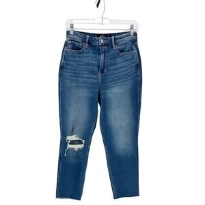 Hollister Ulta high rise mom jean vintage stretch distressed size 27 casual